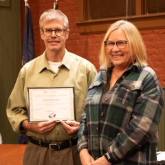 George Rousseau and Mayor Jeannine Leary